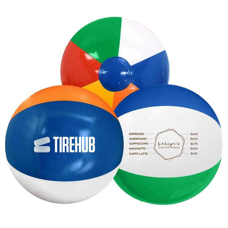 16" Multi-Colored Beach Ball