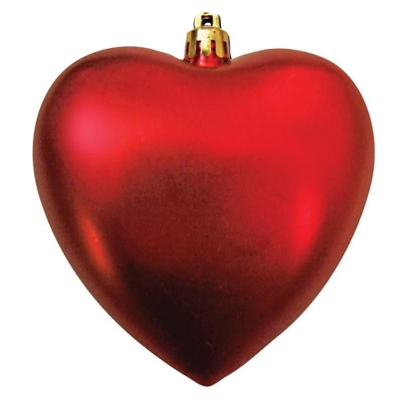 4" Satin Finish Heart Shaped Shatterproof Ornament