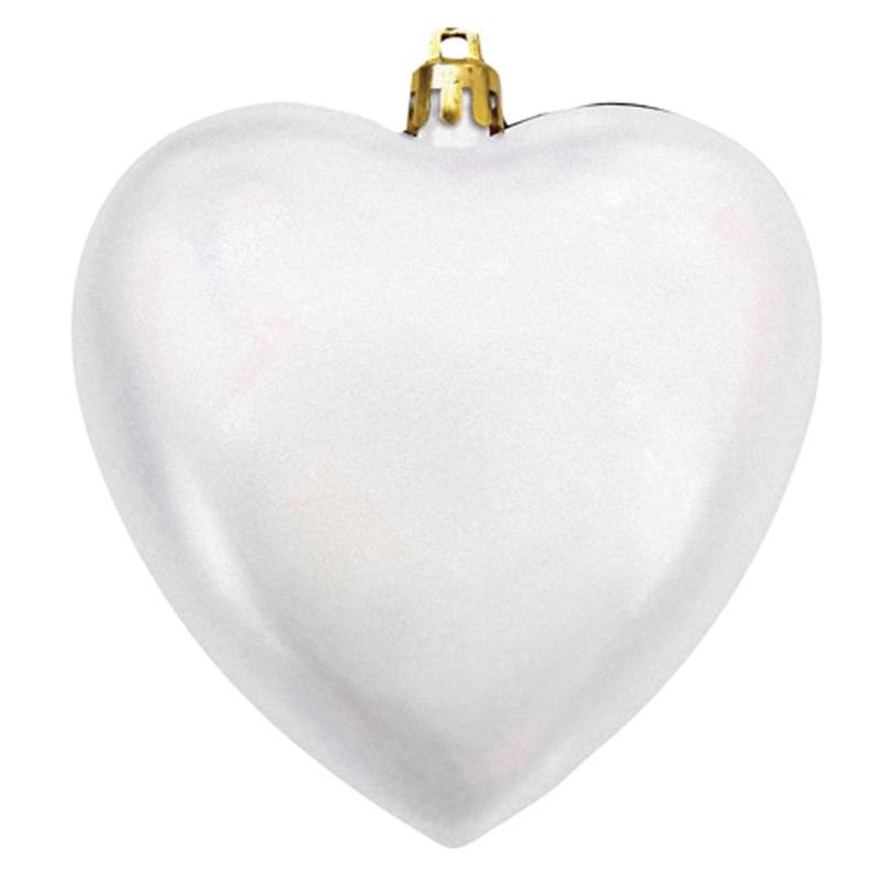 4" Satin Finish Heart Shaped Shatterproof Ornament