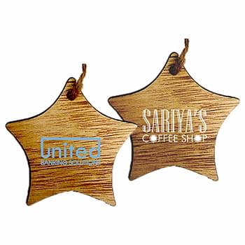 3" Wood Ornament - Star